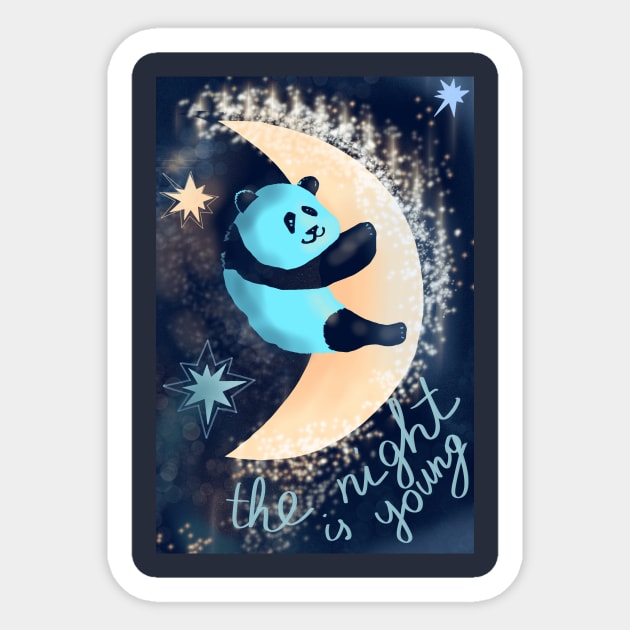 The night is young Sticker by ArtKsenia